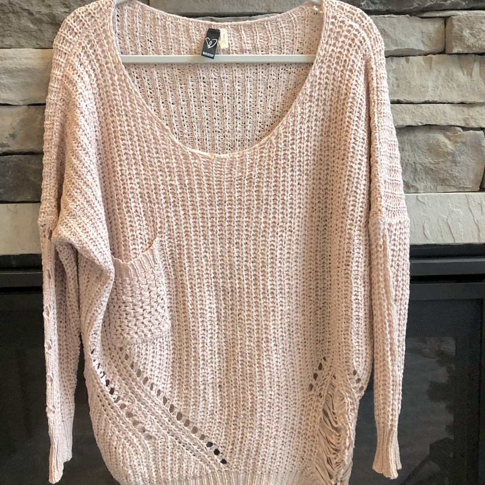 Windsor Acrylic off-shoulder oversized sweater